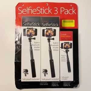 Sunpak Bluetooth Smartphone Selfie Stick 3 Pack